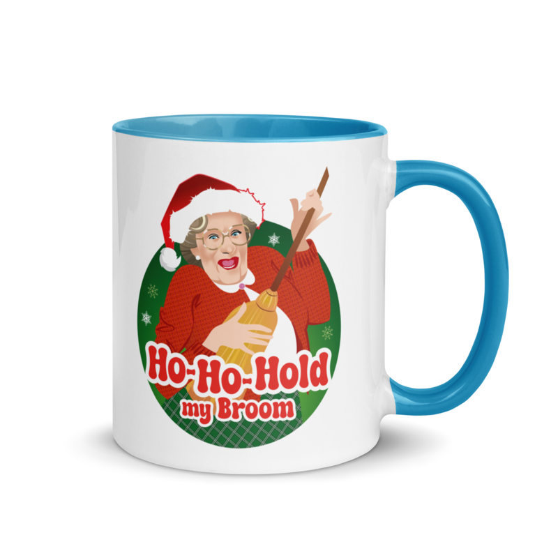 Ho Ho Hold My Broom (Mug) - Blue