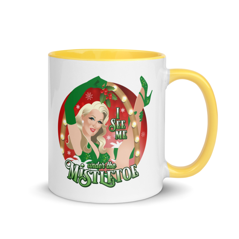 I See Me Under the Mistletoe (Mug) - Yellow