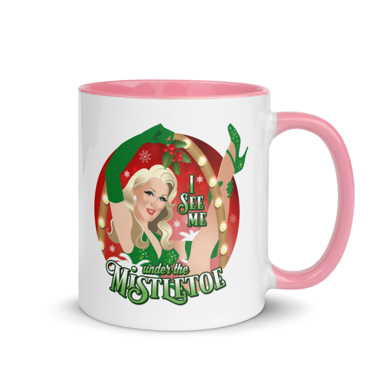 I See Me Under the Mistletoe (Mug) - Pink