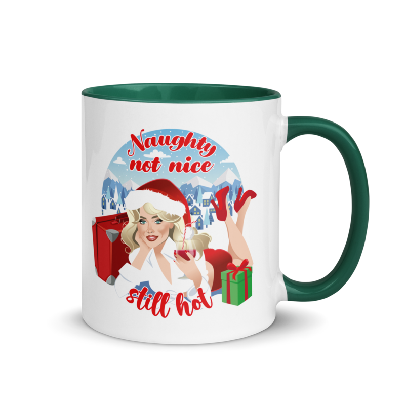 Naughty Not Nice (Mug) - Dark Green