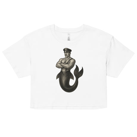 Art Deco Merman (Crop Top)-Crop Top-Swish Embassy