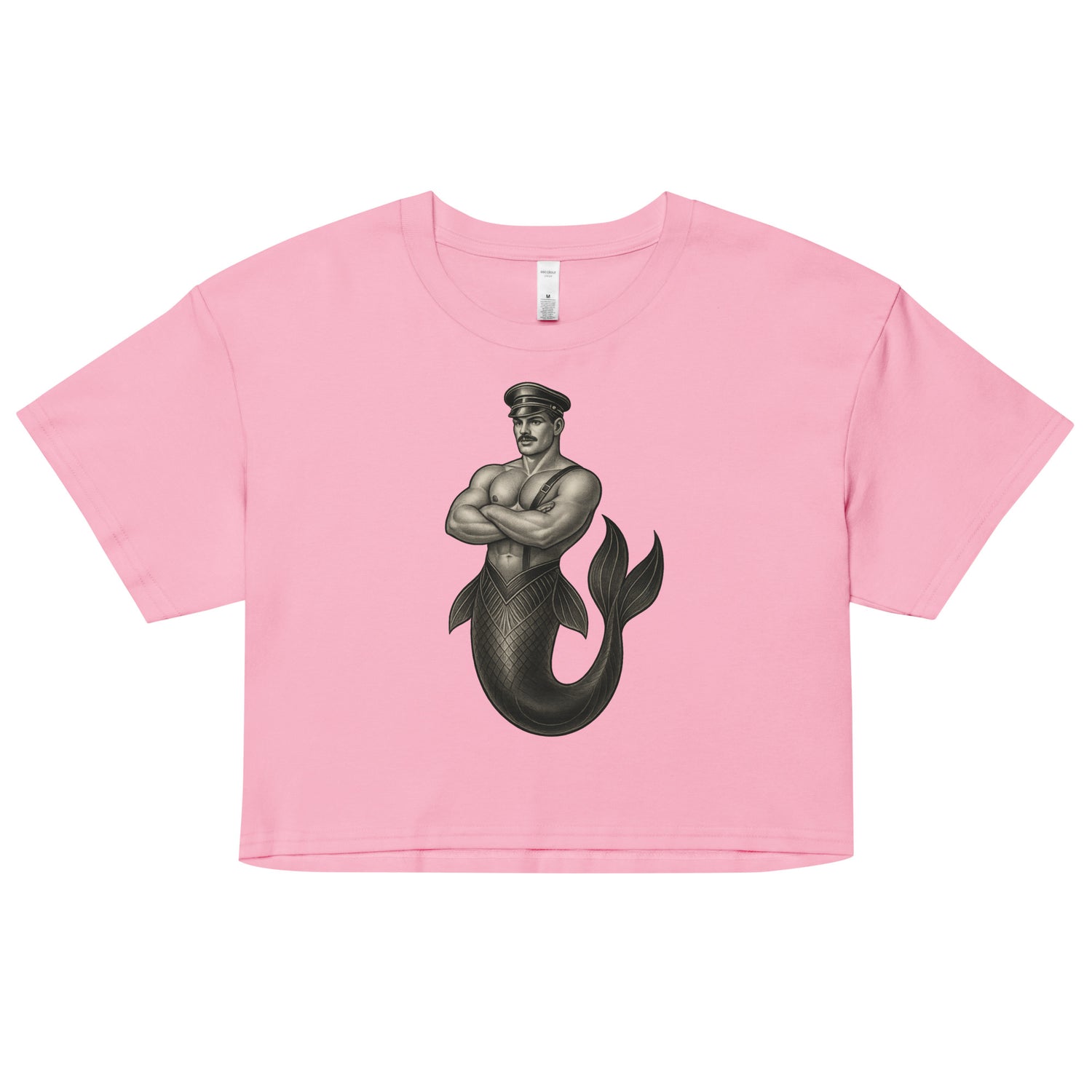 Art Deco Merman (Crop Top)-Crop Top-Swish Embassy