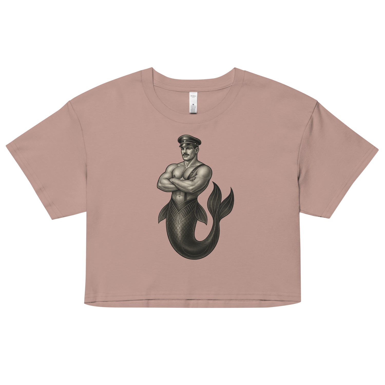 Art Deco Merman (Crop Top)-Crop Top-Swish Embassy