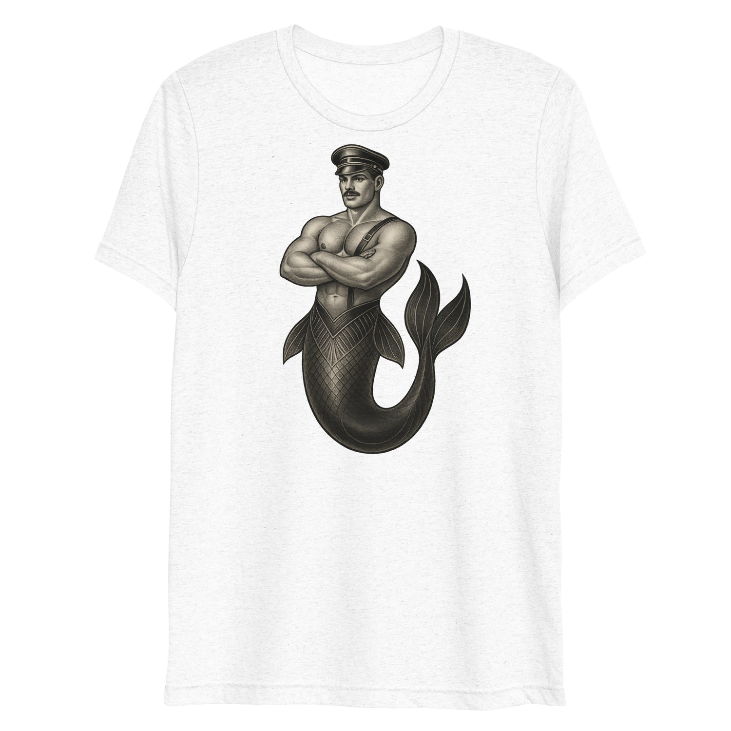 Art Deco Merman (Triblend)-Triblend T-Shirt-Swish Embassy