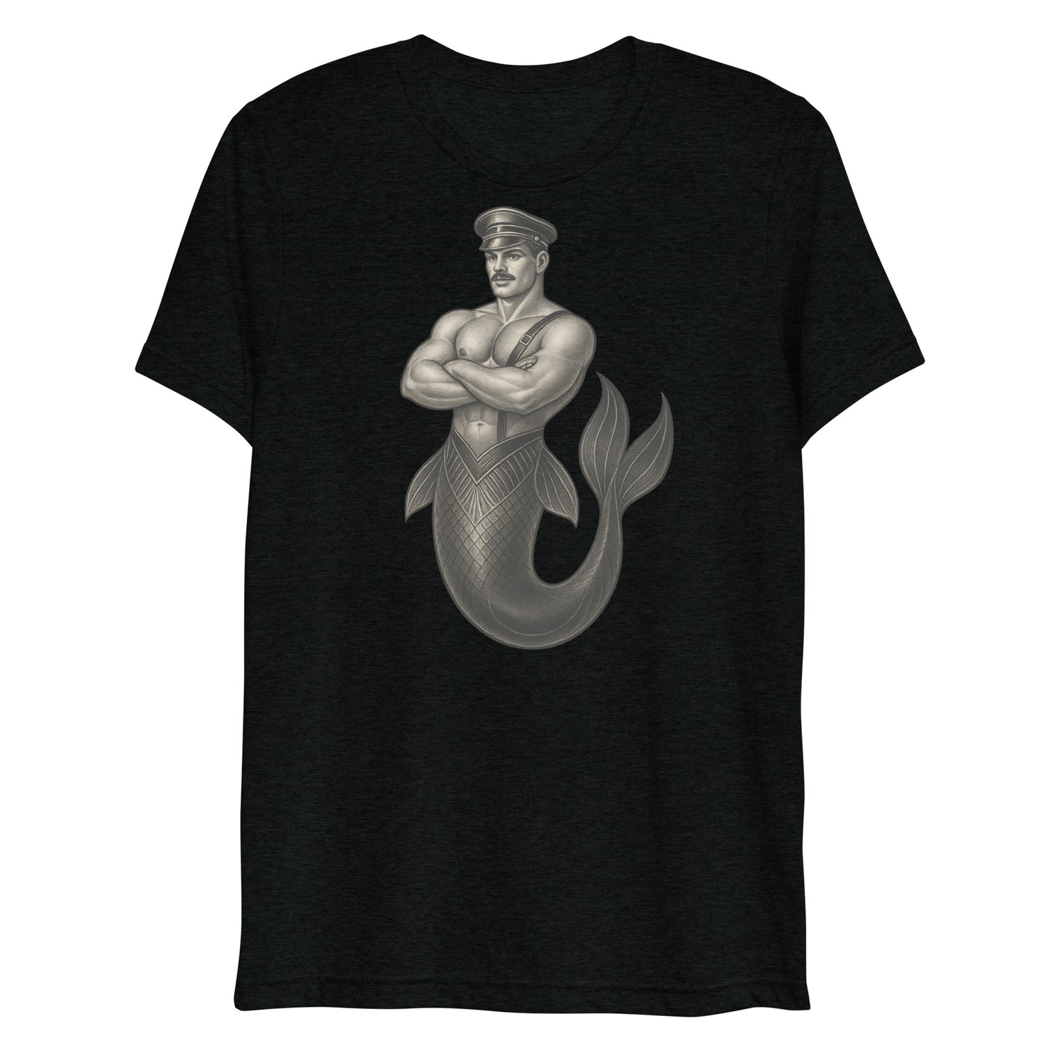Art Deco Merman (Triblend)-Triblend T-Shirt-Swish Embassy
