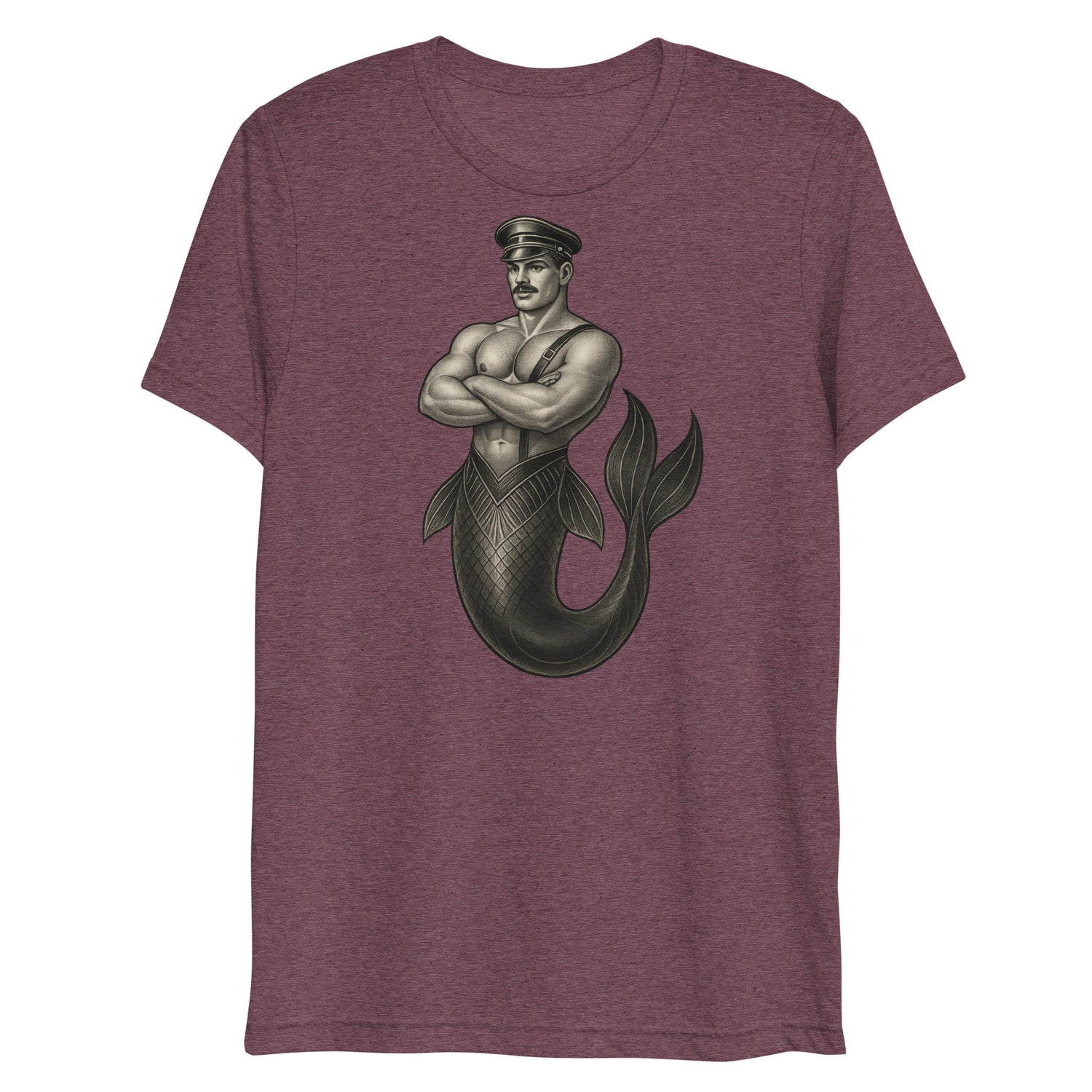 Art Deco Merman (Triblend)-Triblend T-Shirt-Swish Embassy