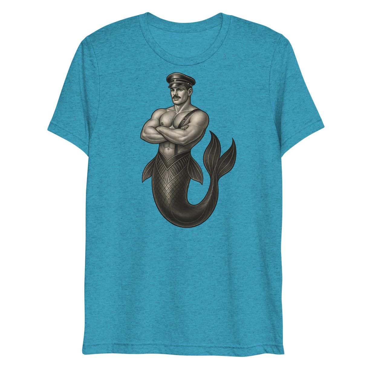 Art Deco Merman (Triblend)-Triblend T-Shirt-Swish Embassy