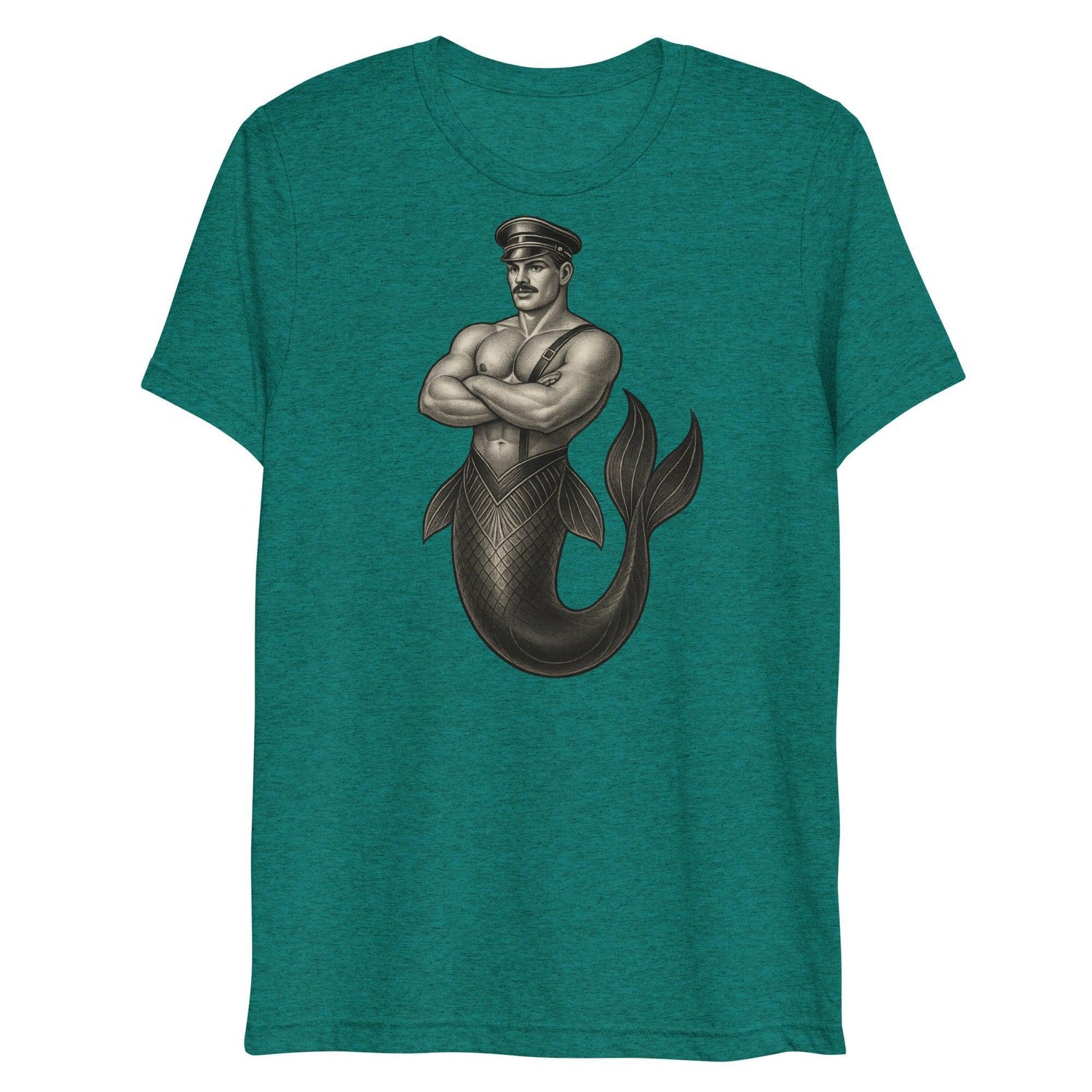 Art Deco Merman (Triblend)-Triblend T-Shirt-Swish Embassy