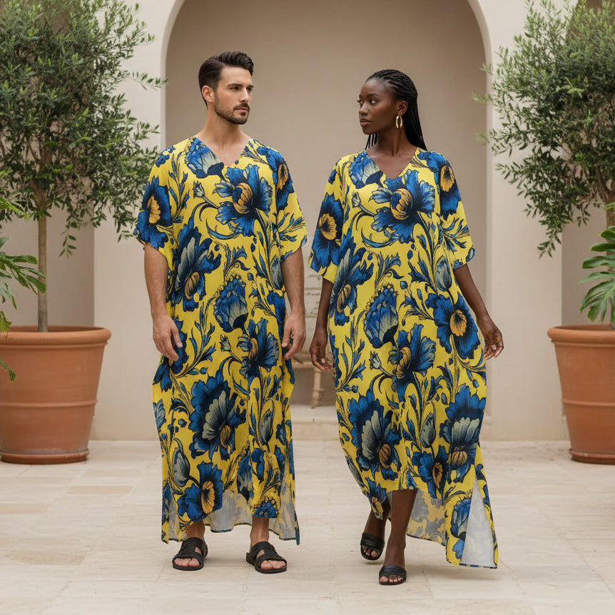 Azure Bloomscape (Kaftan)