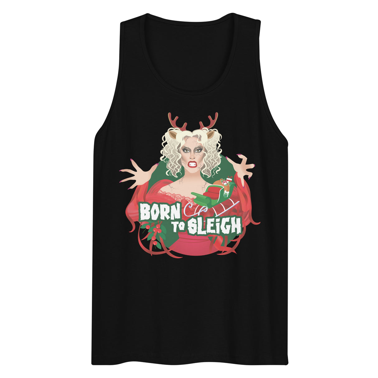 Born to Sleigh (Tank top)-Tank Top-Swish Embassy