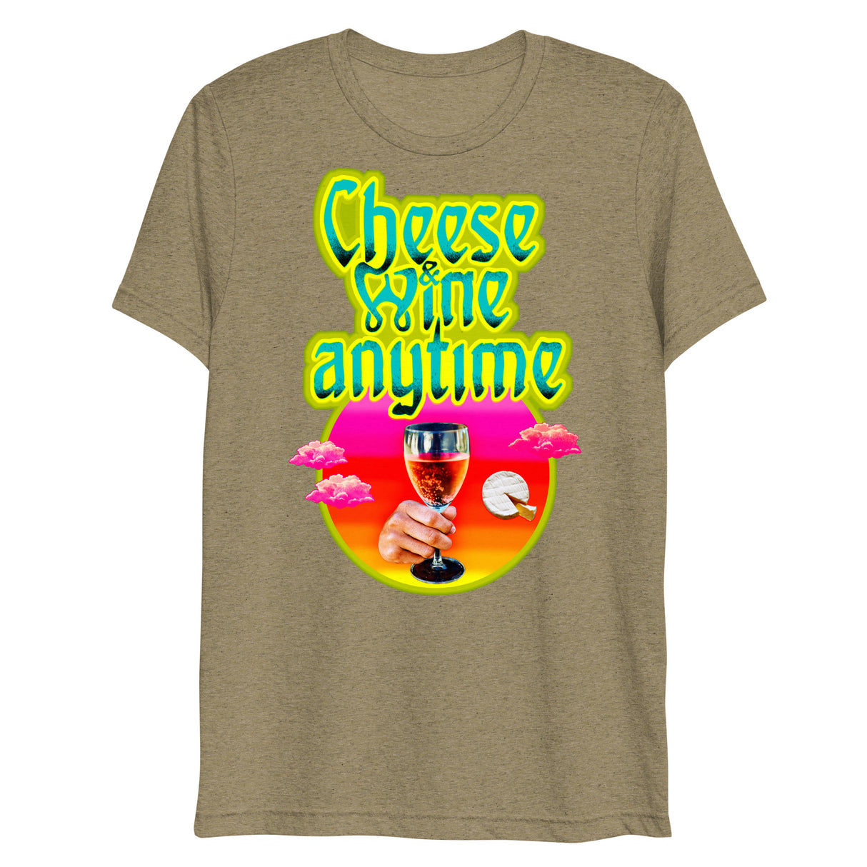 Cheese and Wine (Triblend)-Triblend T-Shirt-Swish Embassy