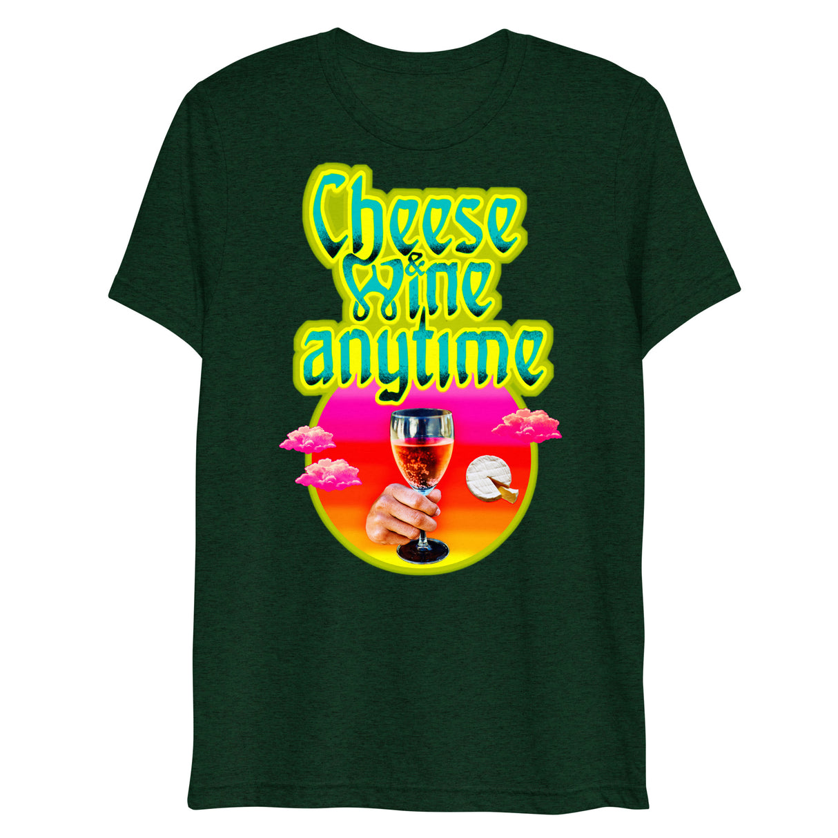 Cheese and Wine (Triblend)-Triblend T-Shirt-Swish Embassy