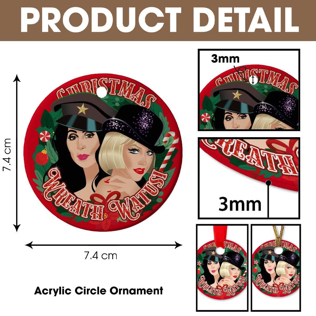 Christmas Wreath Watusi (Ceramic Holiday Keepsake)-Ceramic Holiday Keepsake-Swish Embassy