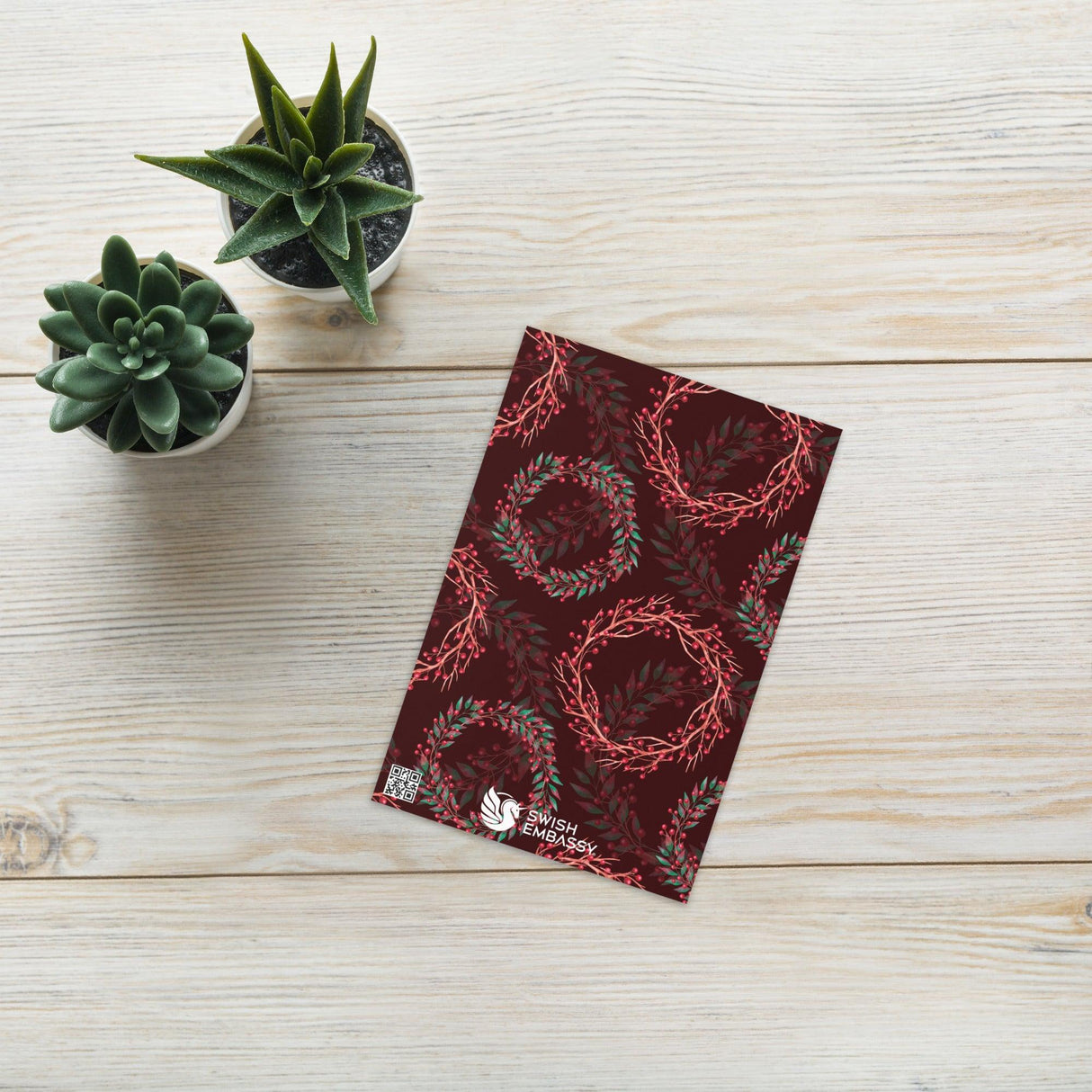 Christmas Wreath Watusi (Christmas Card)-Greeting Card-Swish Embassy