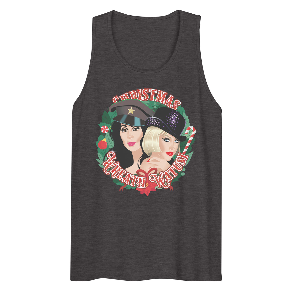 Christmas Wreath Watusi (Tank top)-Tank Top-Swish Embassy