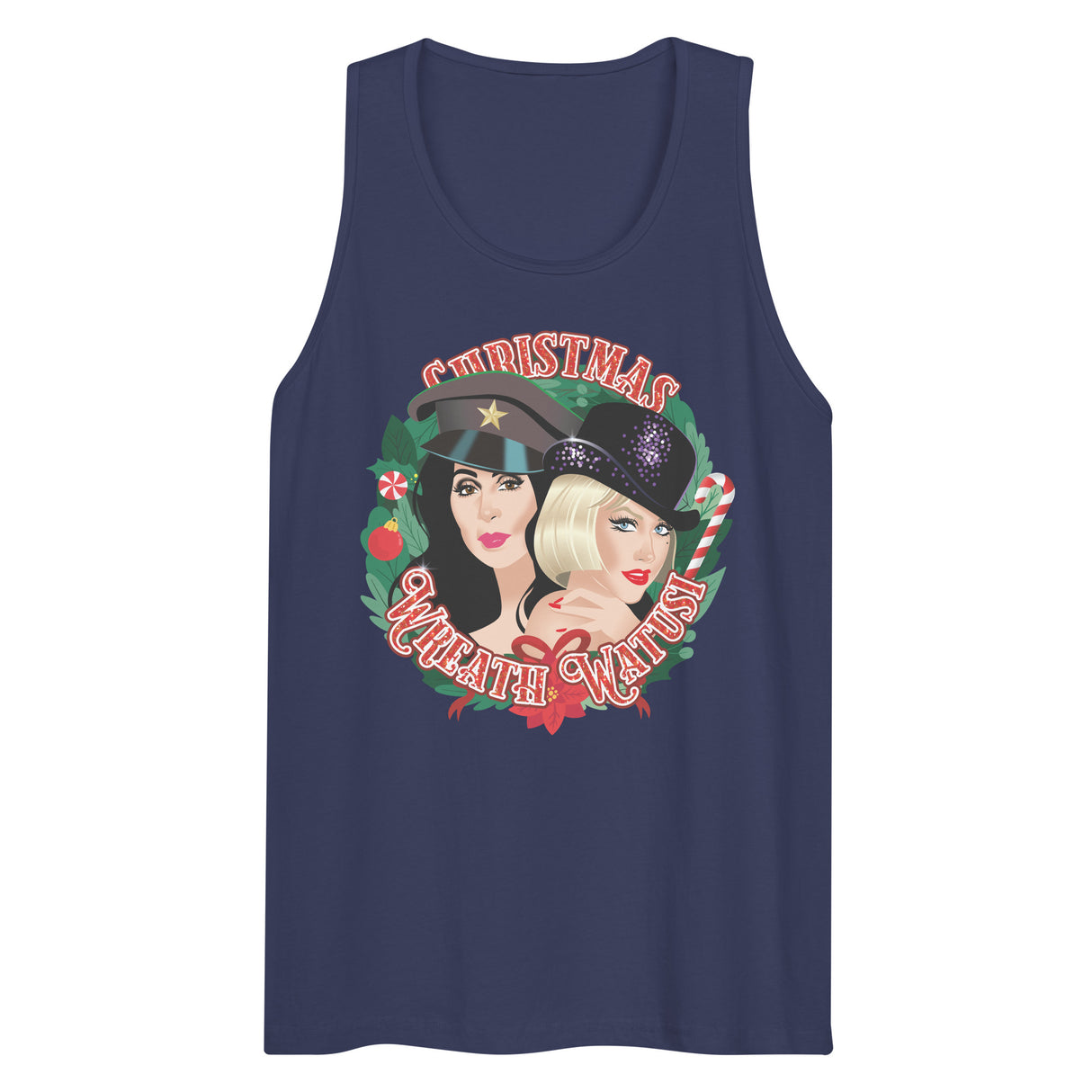 Christmas Wreath Watusi (Tank top)-Tank Top-Swish Embassy