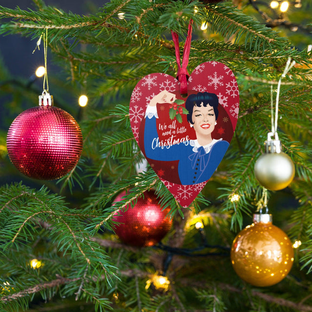 Christmas with Mame (Ornament/Fridge Magnet)-Wood Ornament-Swish Embassy