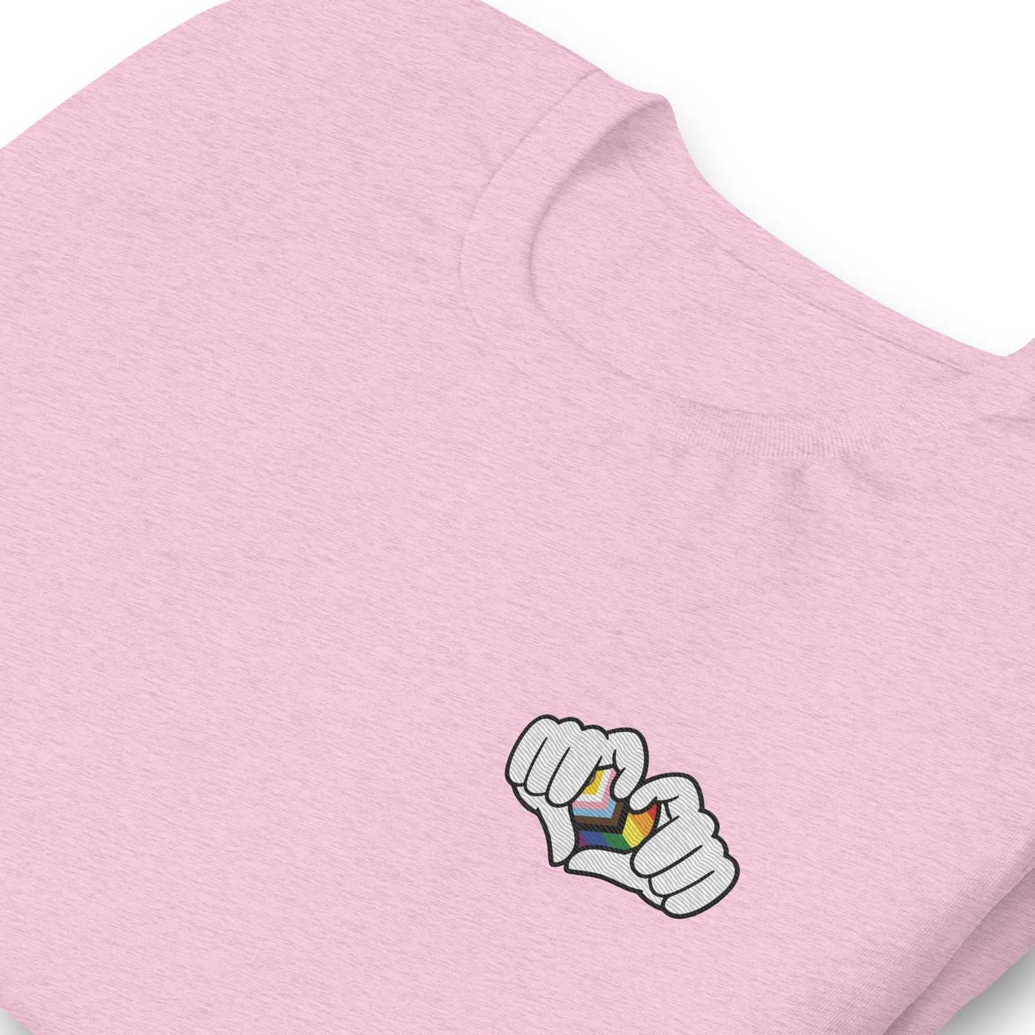 Heart Hands Pride (Embroidered)-T-Shirts-Swish Embassy