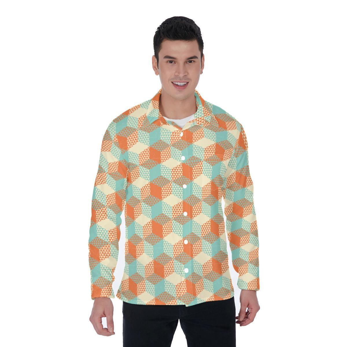 Hexa Gone (Long Sleeve Button Shirt)-Long Sleeve Button Shirts-Swish Embassy