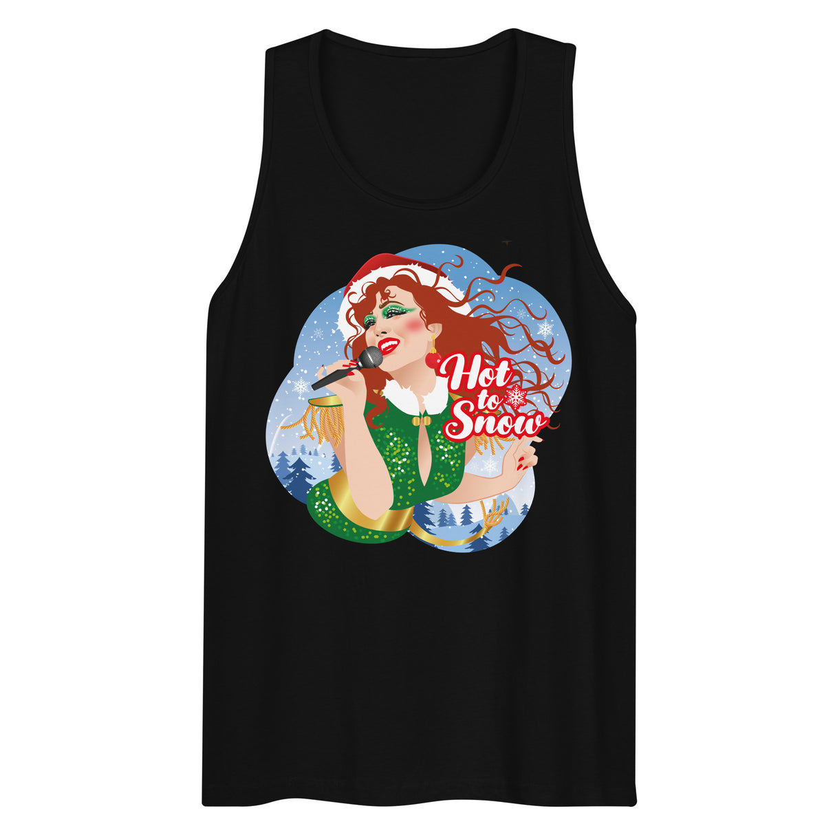 Hot To Snow (Tank top)-Christmas Tank Tops-Swish Embassy