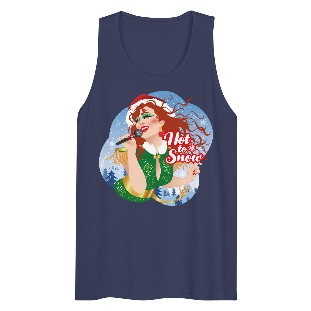 Hot To Snow (Tank top)-Christmas Tank Tops-Swish Embassy