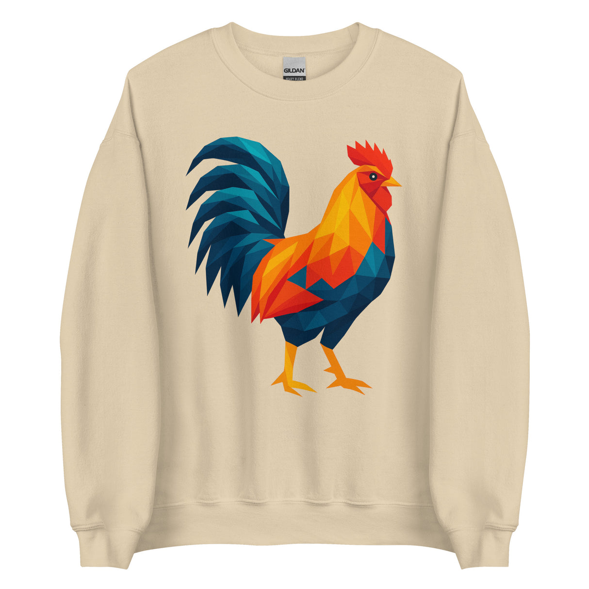 Huge Polygon Rooster (Sweatshirt)-Sweatshirt-Swish Embassy