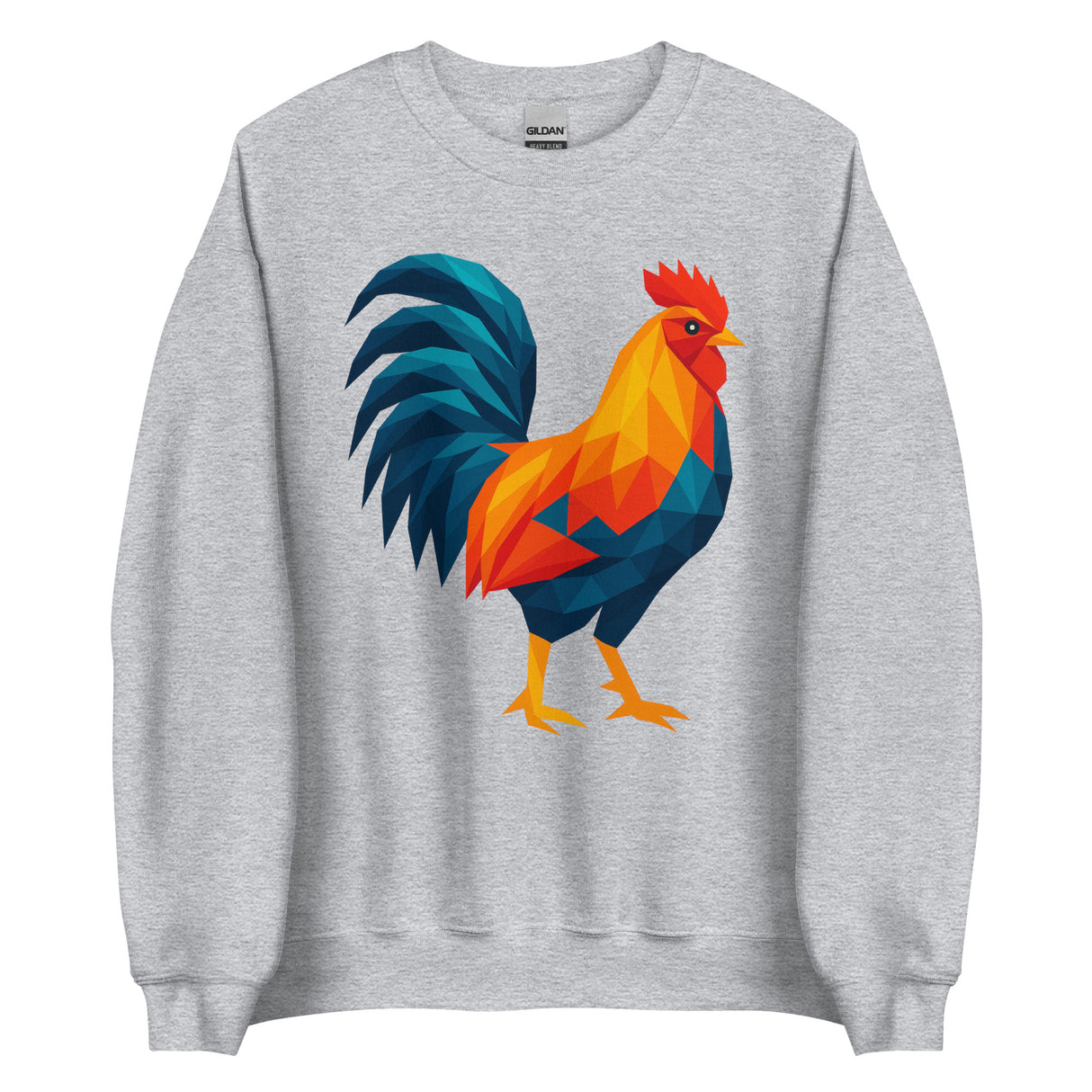 Huge Polygon Rooster (Sweatshirt)-Sweatshirt-Swish Embassy