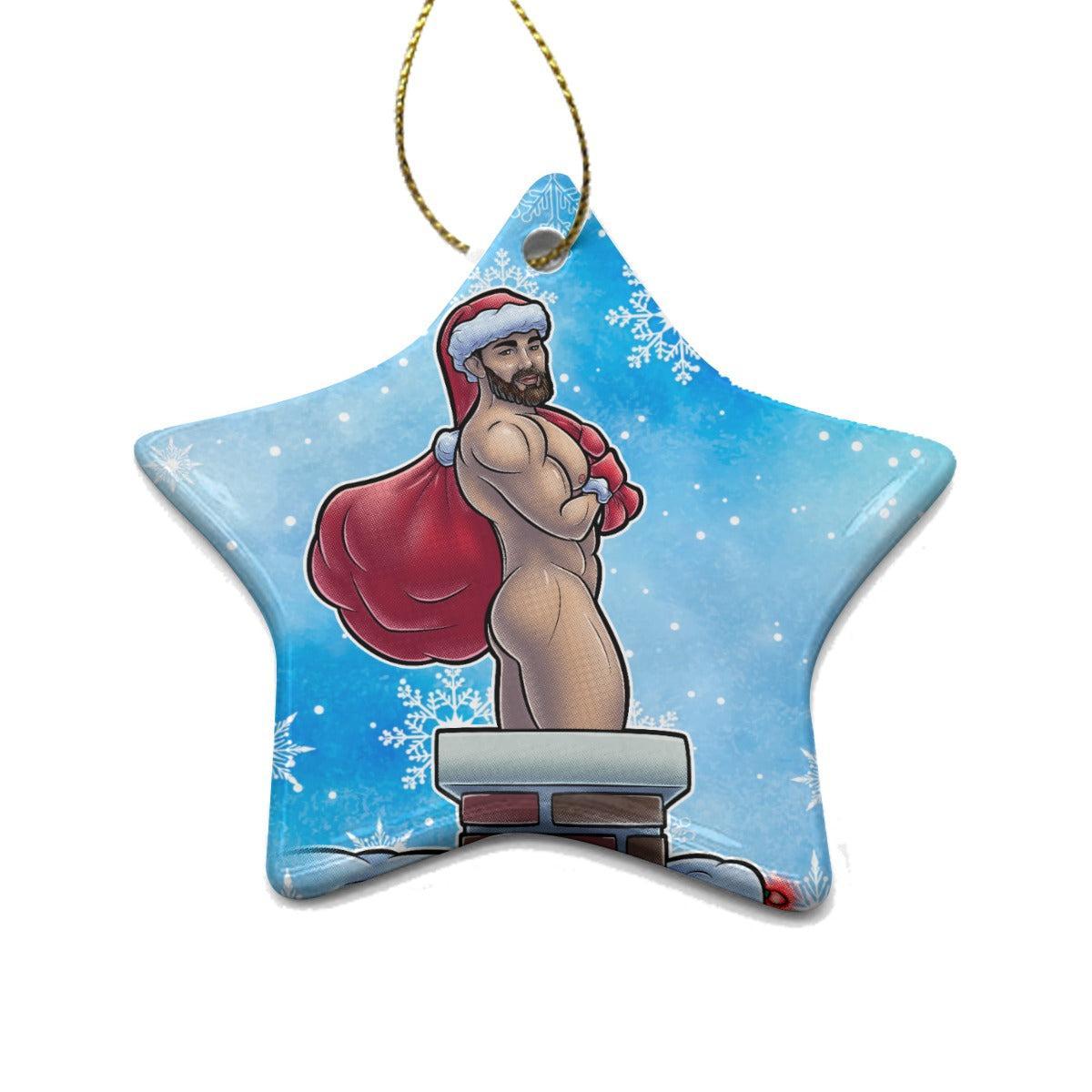 Hurry Down The Chimney (Ceramic Holiday Keepsake)-Ceramic Holiday Keepsake-Swish Embassy