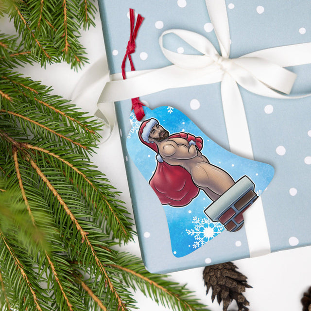 Hurry Down the Chimney (Ornament/Fridge Magnet)-Wood Ornament-Swish Embassy