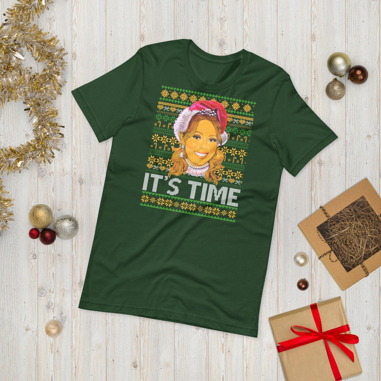 It's Time (Ugly Christmas)-T-Shirts-Swish Embassy