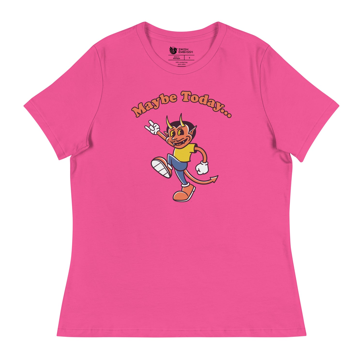 Maybe Today (Women's Relaxed T-Shirt)-Women's T-Shirts-Swish Embassy