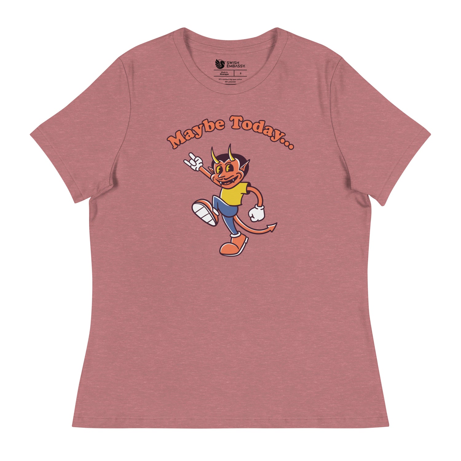 Maybe Today (Women's Relaxed T-Shirt)-Women's T-Shirts-Swish Embassy