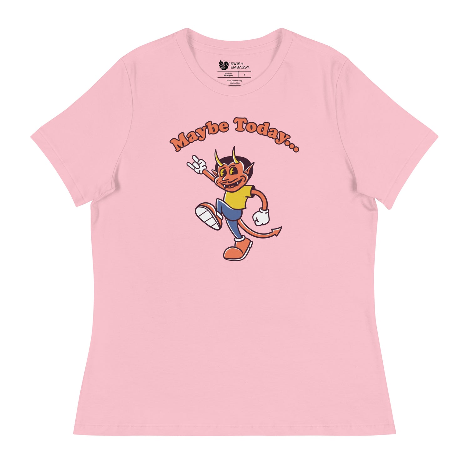 Maybe Today (Women's Relaxed T-Shirt)-Women's T-Shirts-Swish Embassy