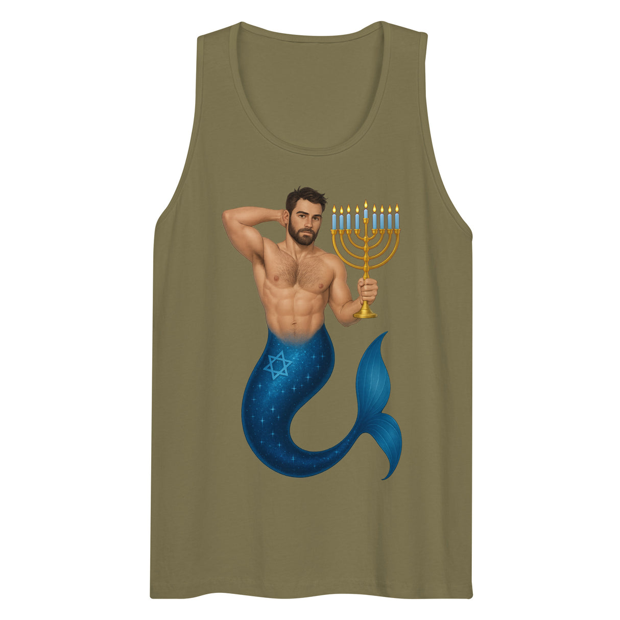 Mermenorah (Tank top)-Tank Top-Swish Embassy