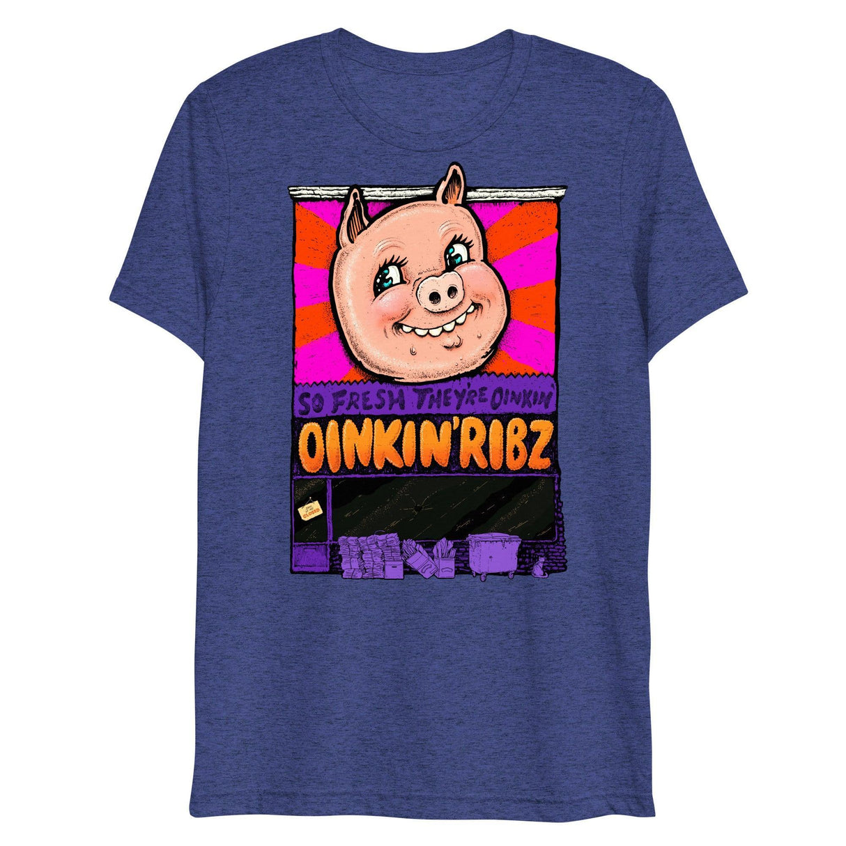 Oinkin Ribs (Triblend)-Triblend T-Shirt-Swish Embassy