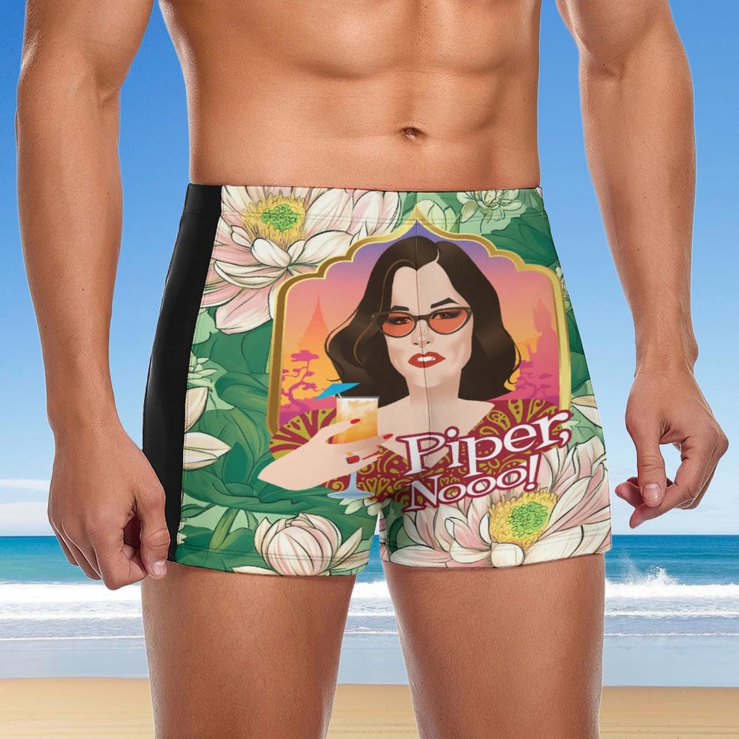 Piper, Nooo! (Square Cut Trunks)-Square Cut Trunks-Swish Embassy