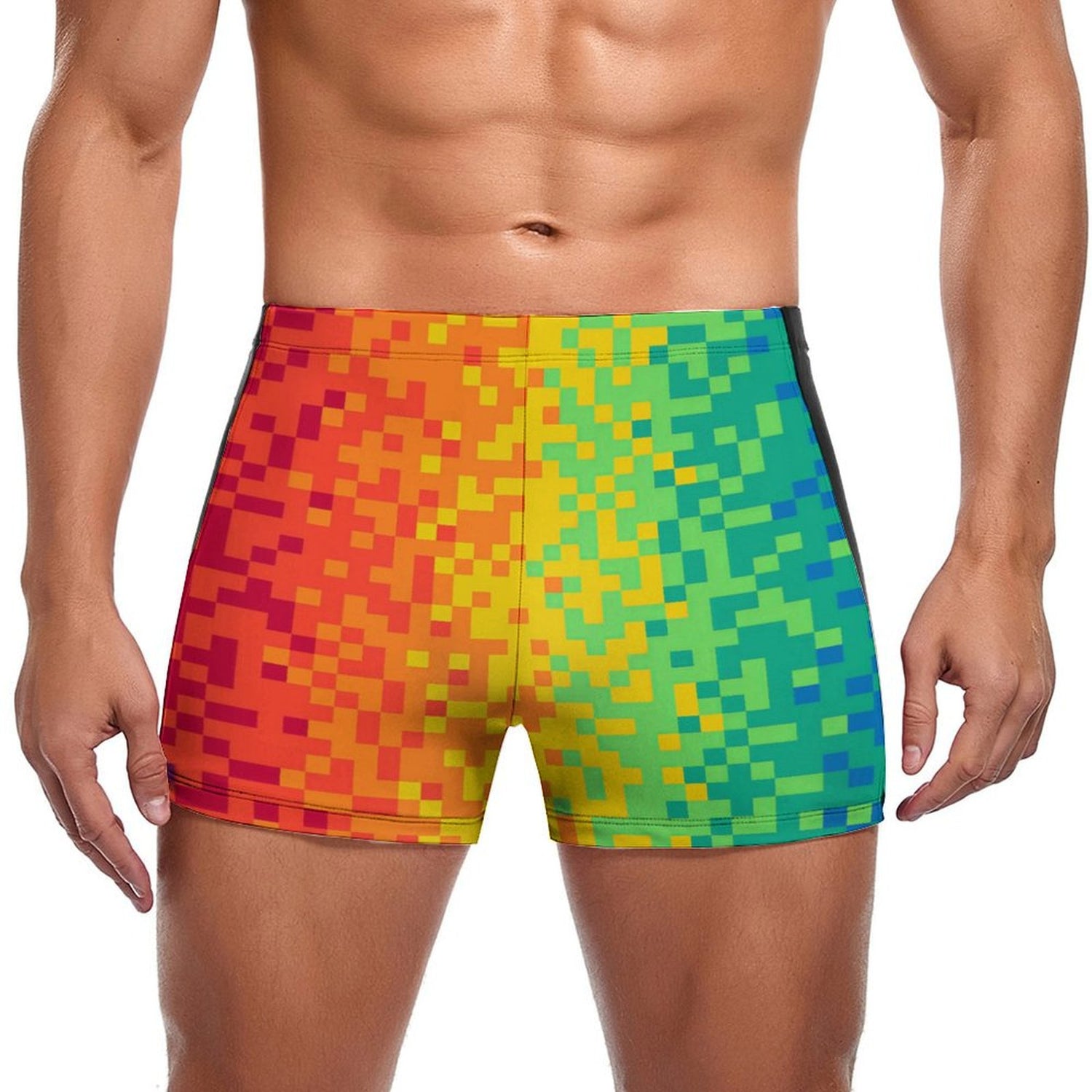 Pixel Perfect Pride (Square Cut Trunks)-Square Cut Trunks-Swish Embassy