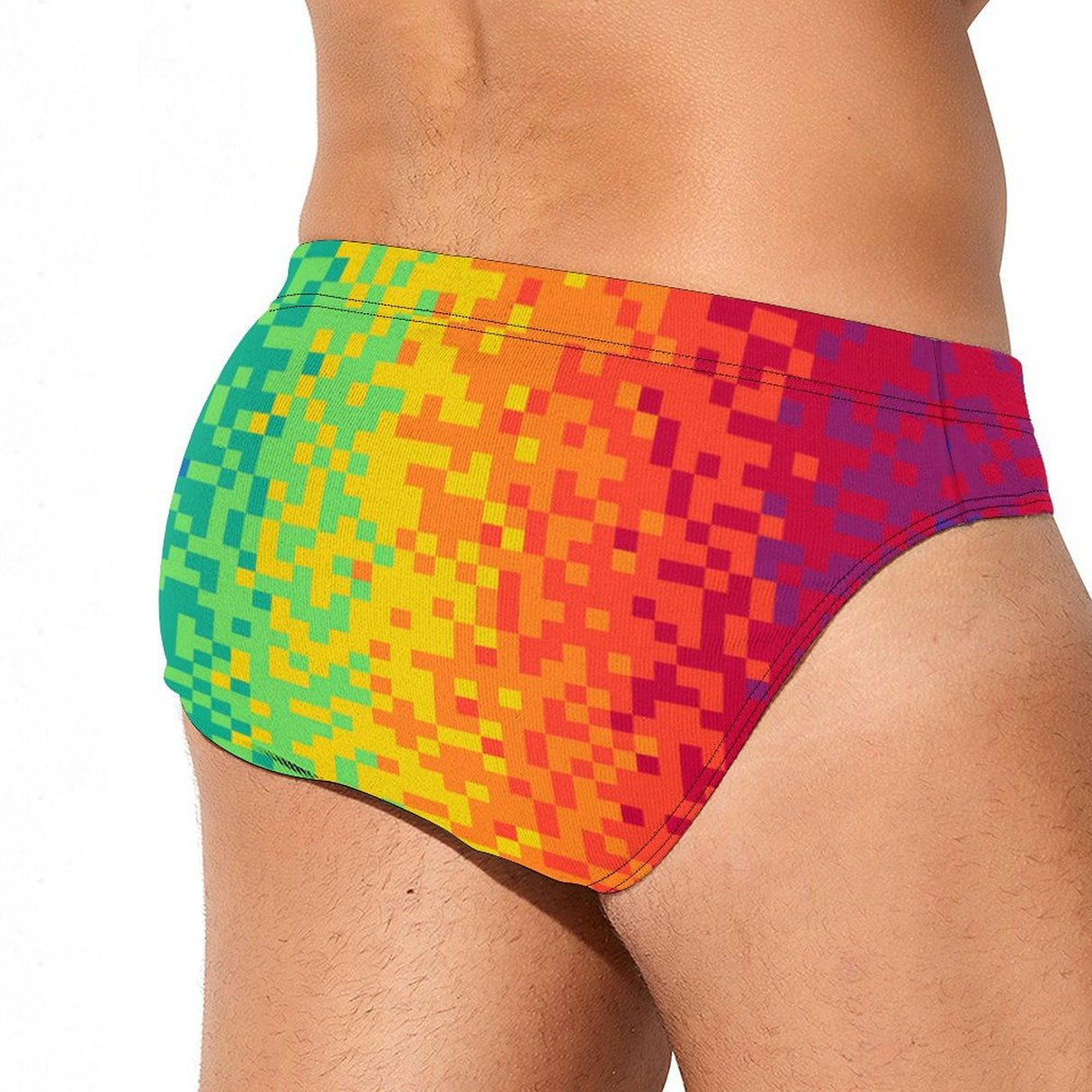 Pixel Perfect Pride (Swim Briefs)-Swim Briefs-Swish Embassy