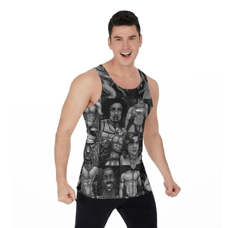 Pop Boys Black (Allover Tank Top)-Allover Tank Top-Swish Embassy