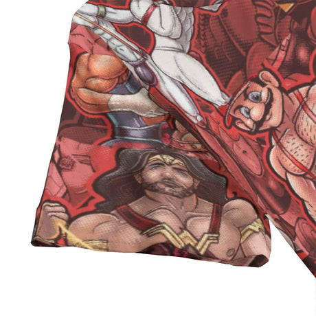 Pop Boys Red (Allover T-Shirt)-Allover T-Shirt-Swish Embassy