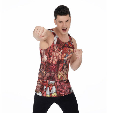 Pop Boys Red (Allover Tank Top)-Allover Tank Top-Swish Embassy
