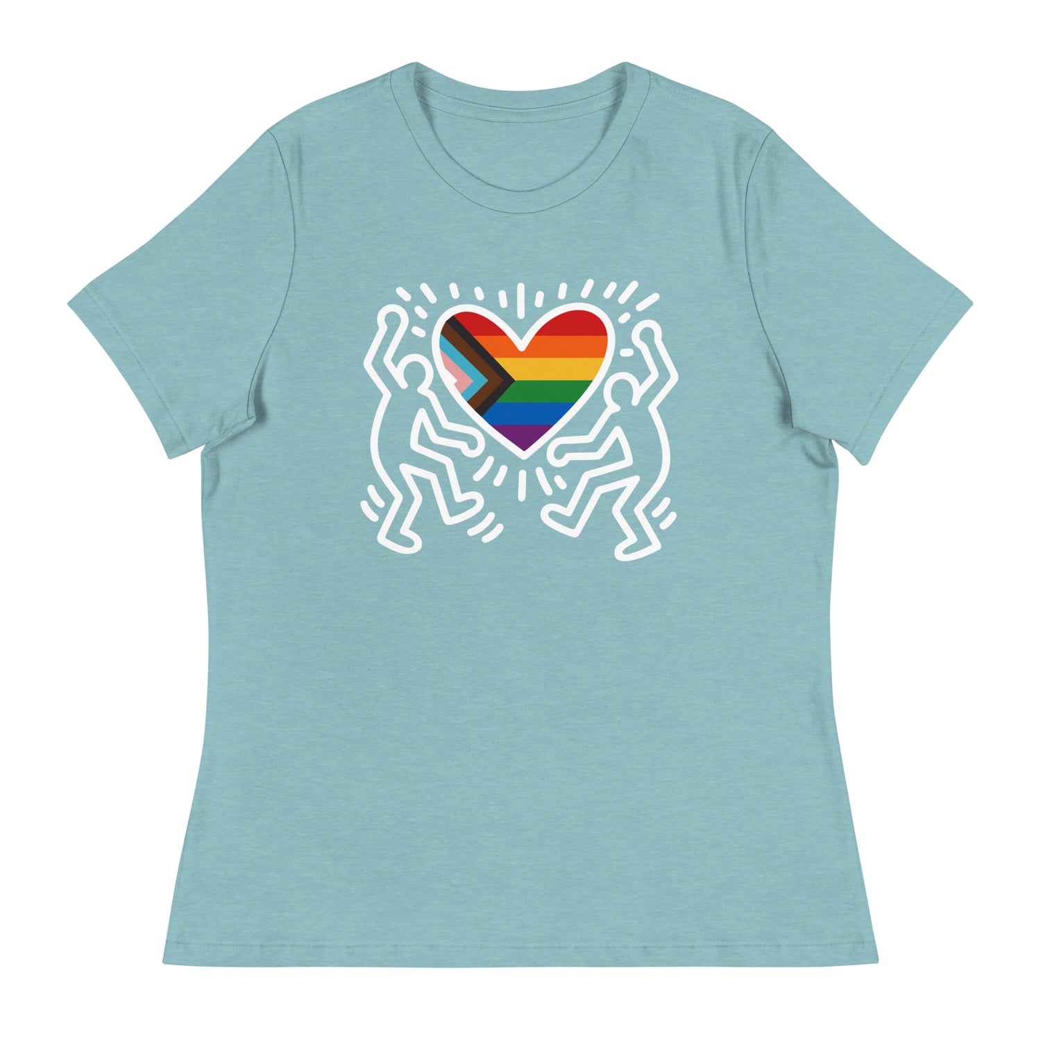 Progress Pride Figures (Women's Relaxed T-Shirt)-Women's T-Shirts-Swish Embassy