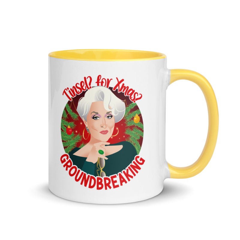 Tinsel for Xmas? Groundbreaking (Mug) - Yellow