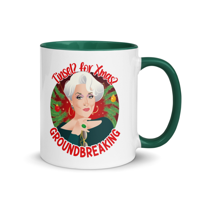 Tinsel for Xmas? Groundbreaking (Mug) - Dark Green
