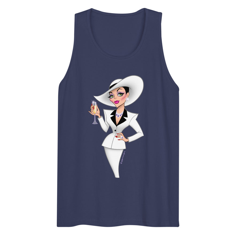 Champagne & Shoulder Pads (Tank Top) - Harbor Blue