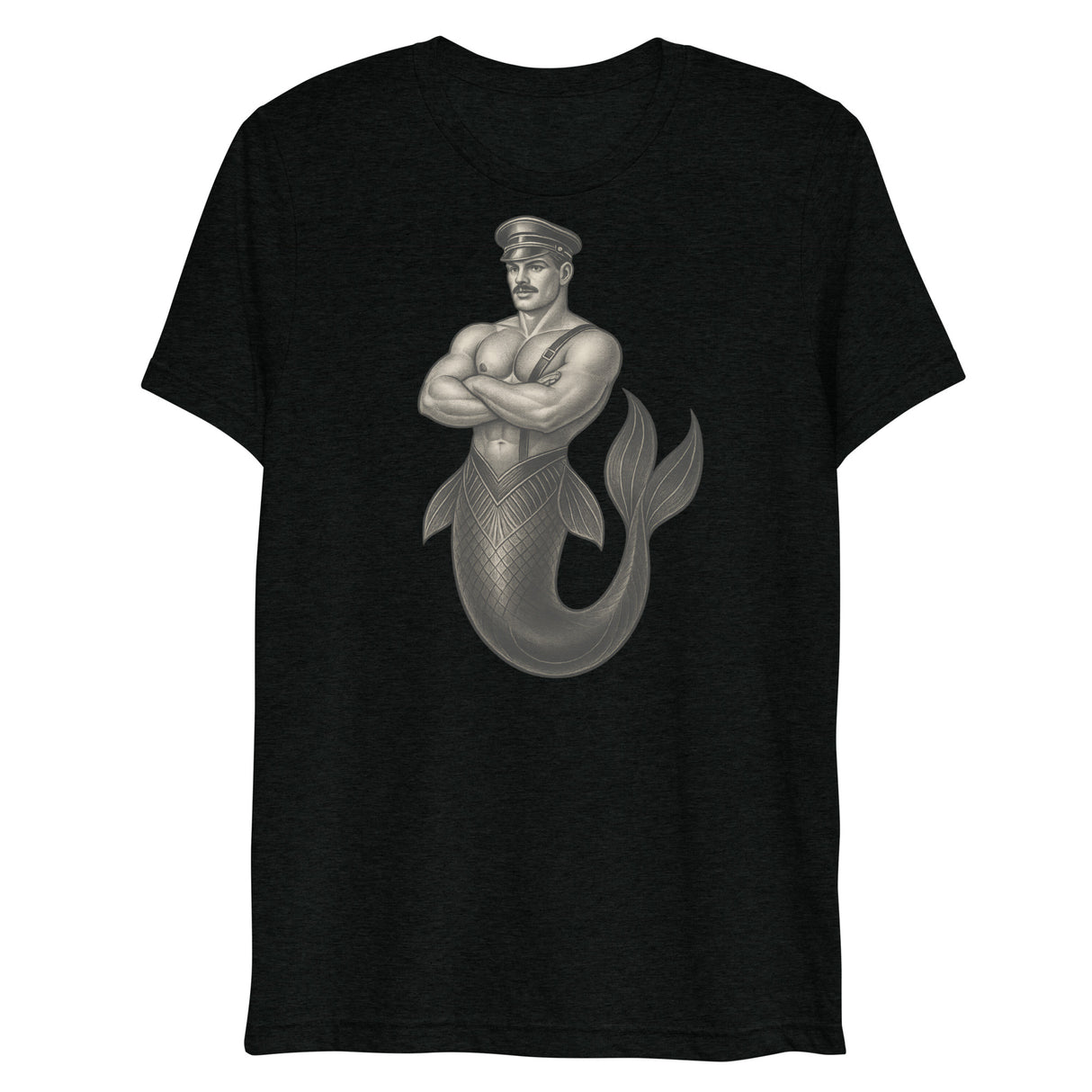 Art Deco Merman (Triblend)-Triblend T-Shirt-Swish Embassy