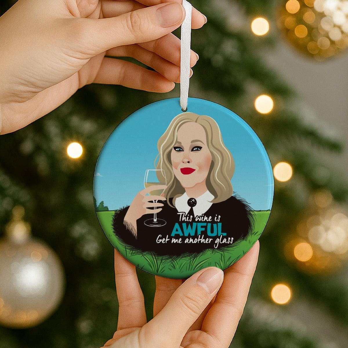 Awful Wine (Ceramic Holiday Keepsake)-Ceramic Holiday Keepsake-Swish Embassy