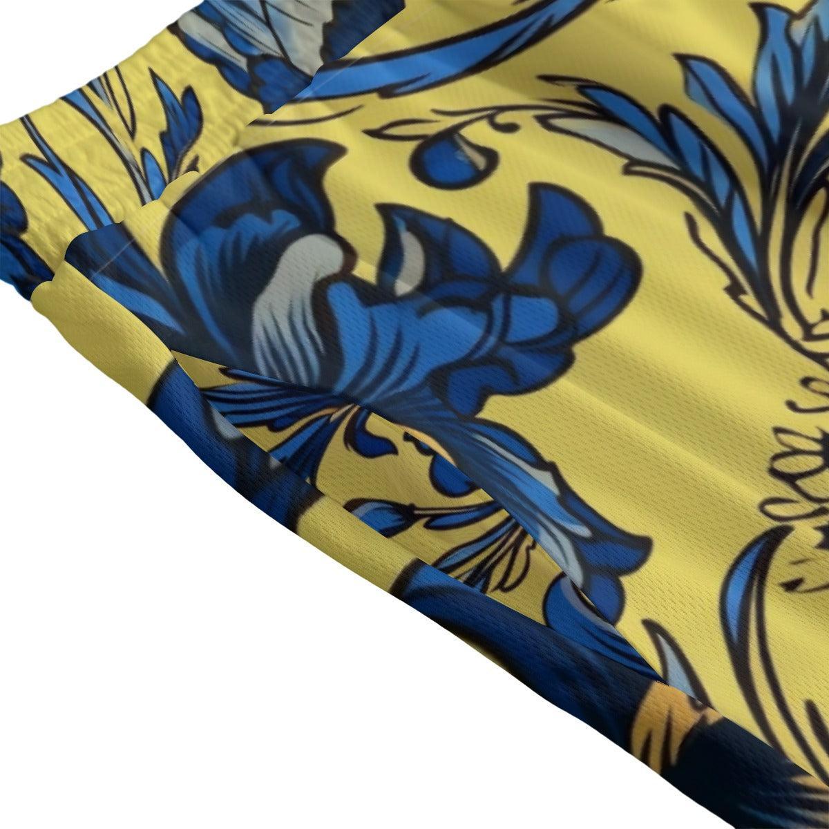 Azure Bloomscape (Shorts)-Shorts-Swish Embassy