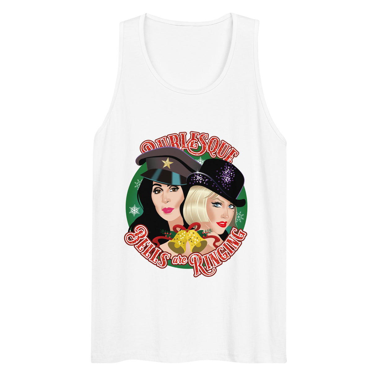Bells are Ringing (Tank Top)-Christmas Tank Tops-Swish Embassy