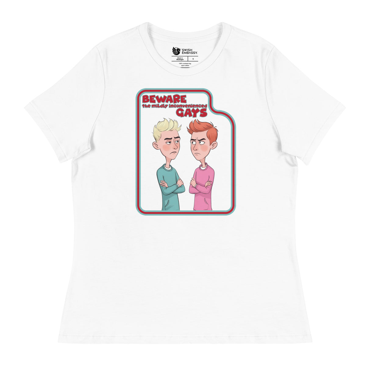 Beware the Gays (Women's Relaxed T-Shirt)-Women's T-Shirts-Swish Embassy